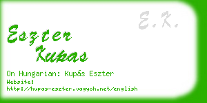 eszter kupas business card