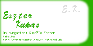 eszter kupas business card